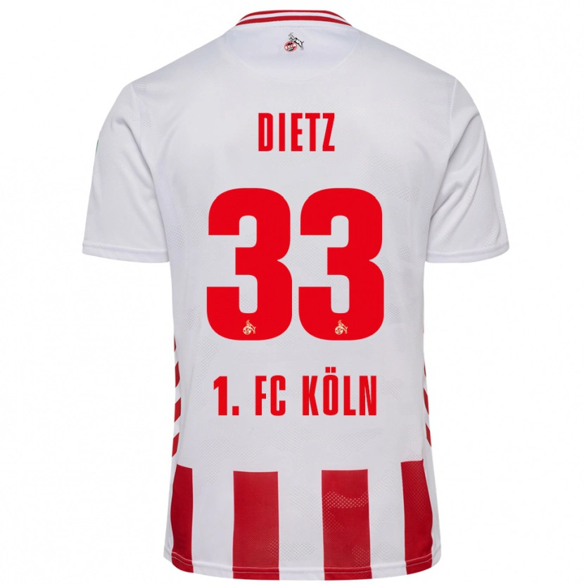 Danxen Criança Camisola Florian Dietz #33 Branco Vermelho Principal 2025/26 Camisa Brasil
