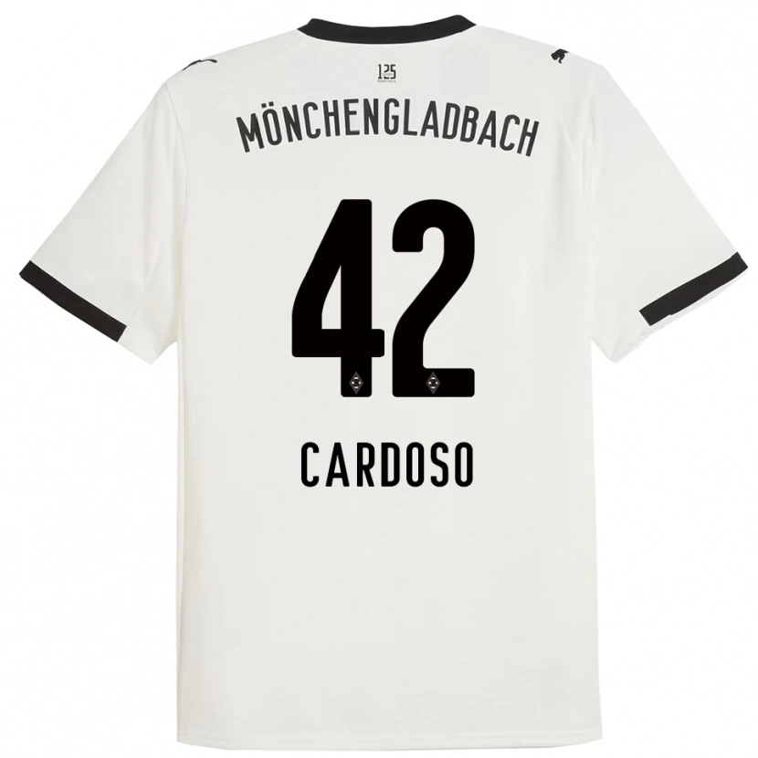 Danxen Criança Camisola Tiago Pereira Cardoso #42 Branco Preto Principal 2025/26 Camisa Brasil