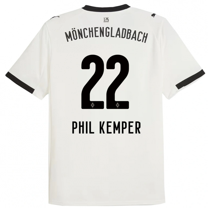 Danxen Criança Camisola Phil Kemper #22 Branco Preto Principal 2025/26 Camisa Brasil