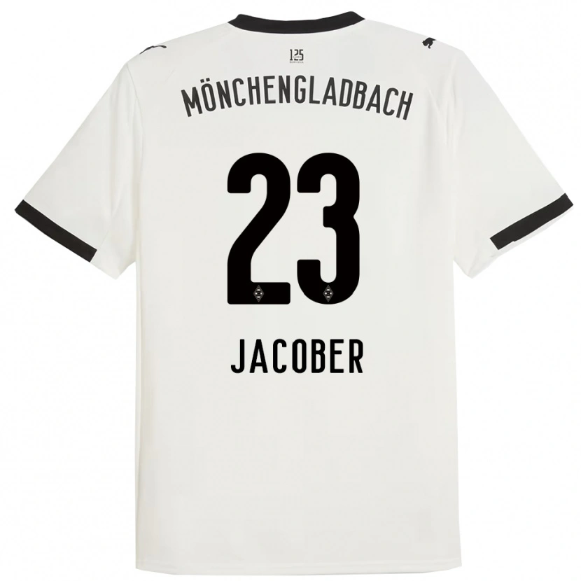 Danxen Criança Camisola Magdalena Jacober #23 Branco Preto Principal 2025/26 Camisa Brasil