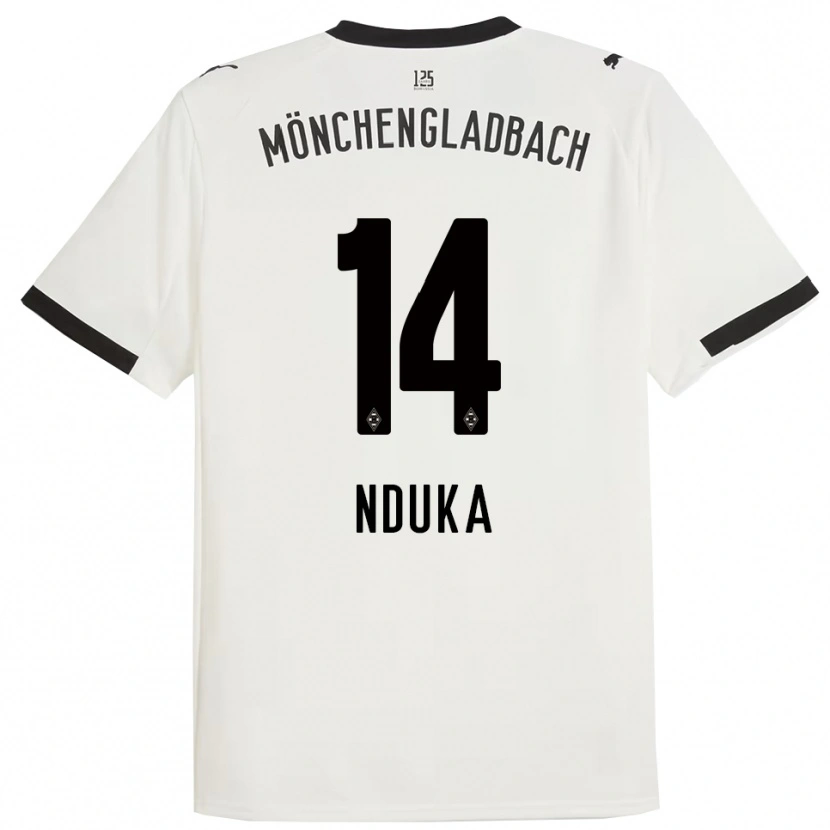 Danxen Criança Camisola Michael Nduka #14 Branco Preto Principal 2025/26 Camisa Brasil