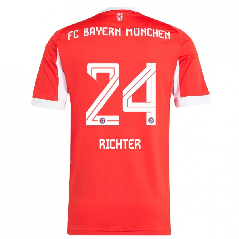 Danxen Criança Camisola Louis Richter #24 Vermelho Branco Principal 2025/26 Camisa Brasil