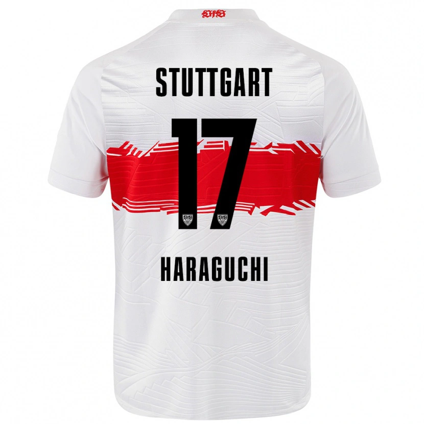 Danxen Criança Camisola Genki Haraguchi #17 Branco Vermelho Principal 2025/26 Camisa Brasil