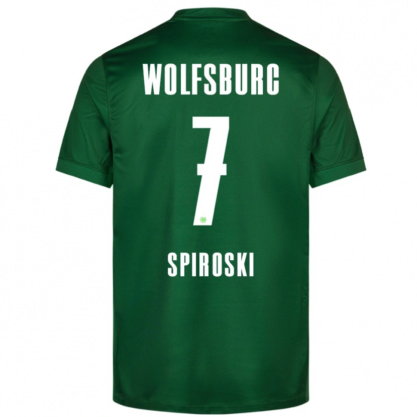 Danxen Criança Camisola Luka Spiroski #7 Verde Branco Principal 2025/26 Camisa Brasil