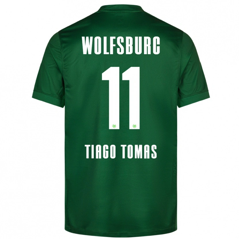 Danxen Criança Camisola Tiago Tomás #11 Verde Branco Principal 2025/26 Camisa Brasil