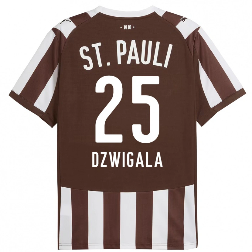 Danxen Criança Camisola Adam Dzwigala #25 Café Branco Principal 2025/26 Camisa Brasil