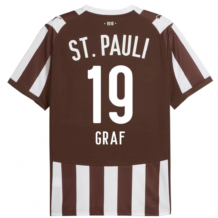 Danxen Criança Camisola Alexander Graf #19 Café Branco Principal 2025/26 Camisa Brasil