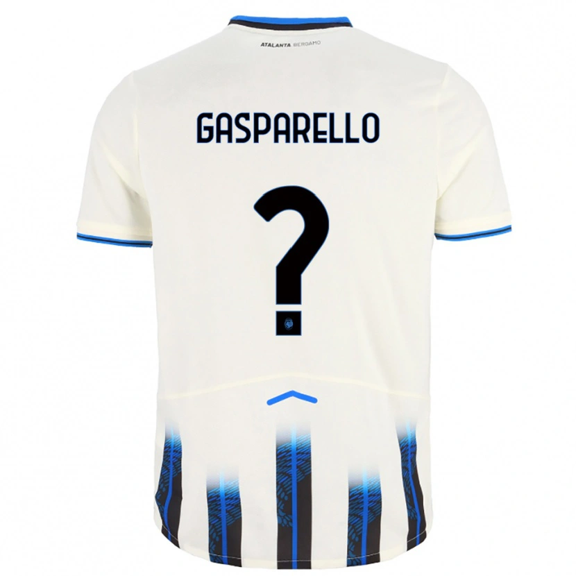 Danxen Criança Camisola Francesco Gasparello #0 Branco Azul Alternativa 2025/26 Camisa Brasil
