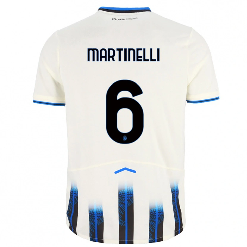 Danxen Criança Camisola Gabriel Martinelli #6 Branco Azul Alternativa 2025/26 Camisa Brasil