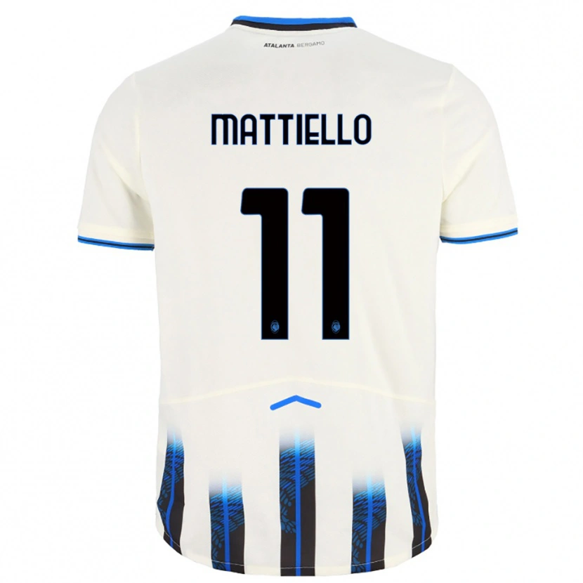 Danxen Criança Camisola Federico Mattiello #11 Branco Azul Alternativa 2025/26 Camisa Brasil