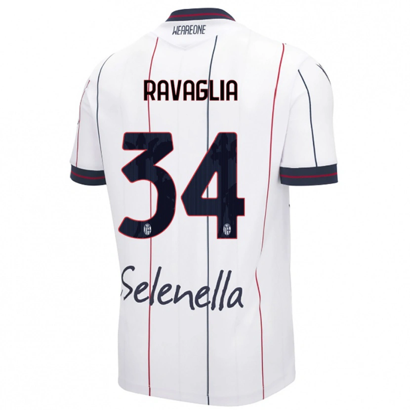 Danxen Criança Camisola Federico Ravaglia #34 Branco Azul Royal Alternativa 2025/26 Camisa Brasil