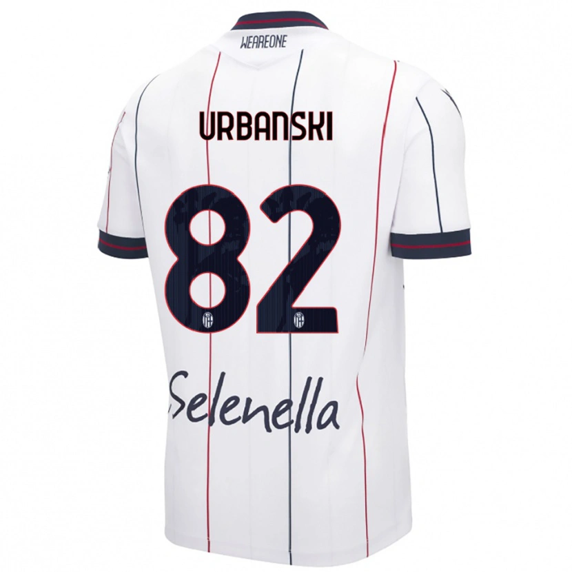 Danxen Criança Camisola Kacper Urbanski #82 Branco Azul Royal Alternativa 2025/26 Camisa Brasil