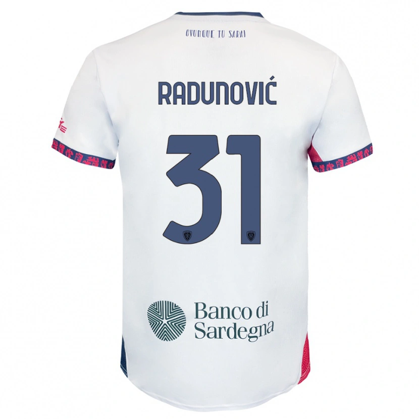 Danxen Criança Camisola Boris Radunović #31 Branco Marinho Vermelho Alternativa 2025/26 Camisa Brasil