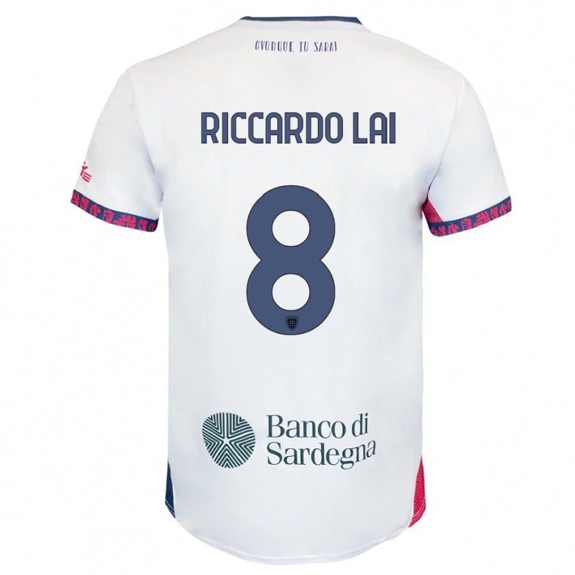 Danxen Criança Camisola Riccardo Lai #8 Branco Marinho Vermelho Alternativa 2025/26 Camisa Brasil