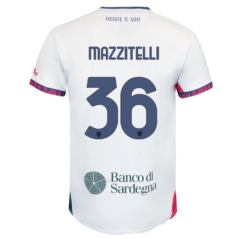 Danxen Criança Camisola Luca Mazzitelli #36 Branco Marinho Vermelho Alternativa 2025/26 Camisa Brasil