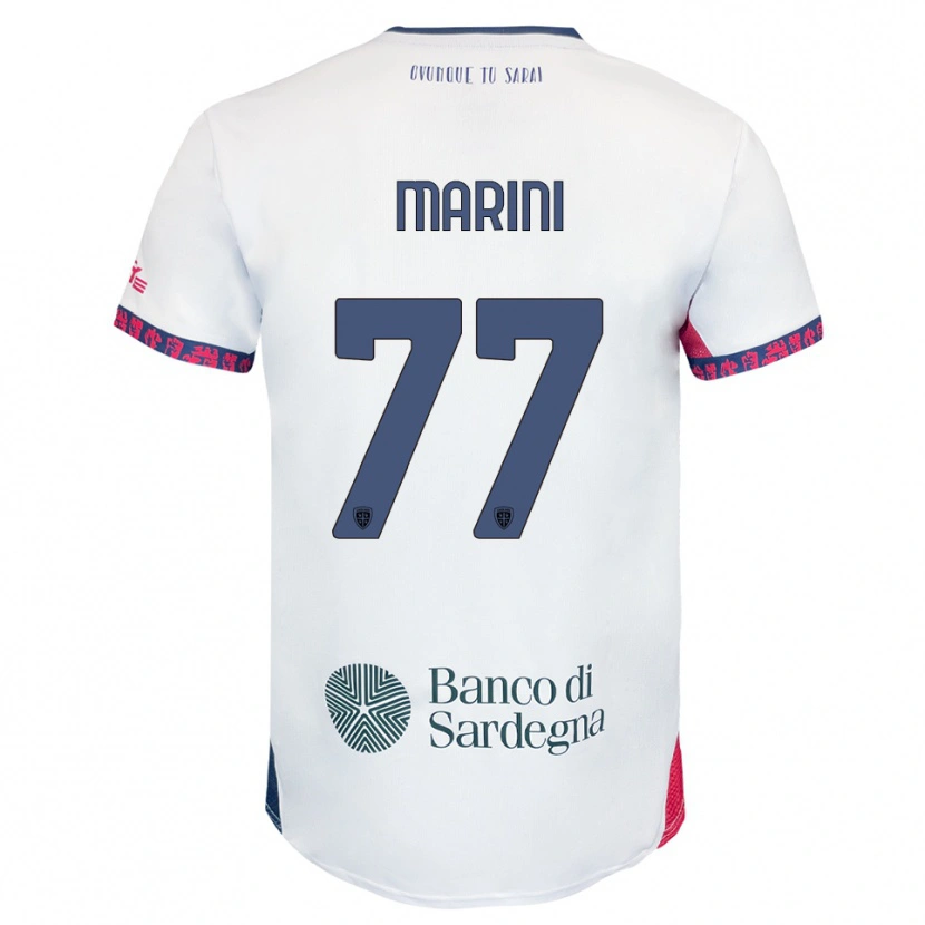 Danxen Criança Camisola Matteo Marini #77 Branco Marinho Vermelho Alternativa 2025/26 Camisa Brasil