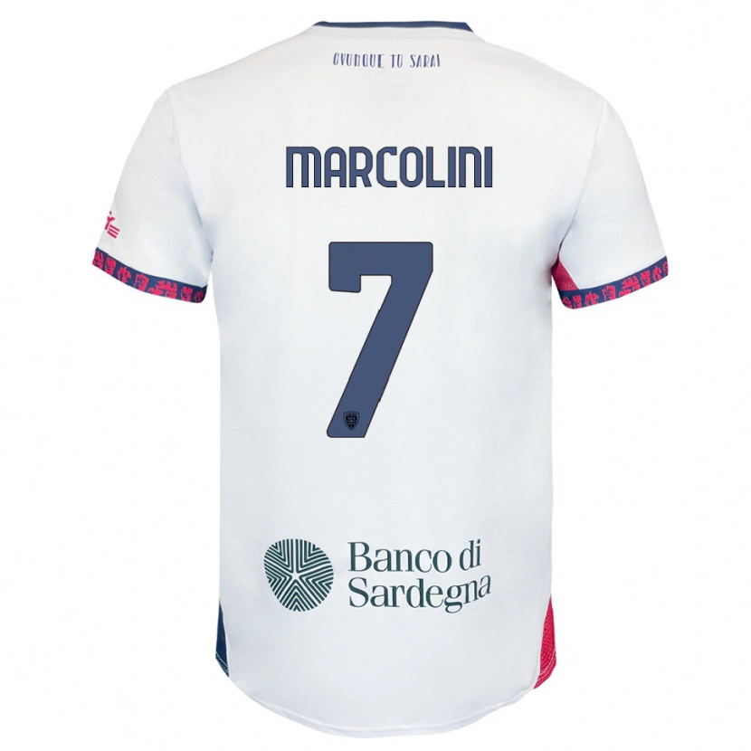 Danxen Criança Camisola Diego Marcolini #7 Branco Marinho Vermelho Alternativa 2025/26 Camisa Brasil