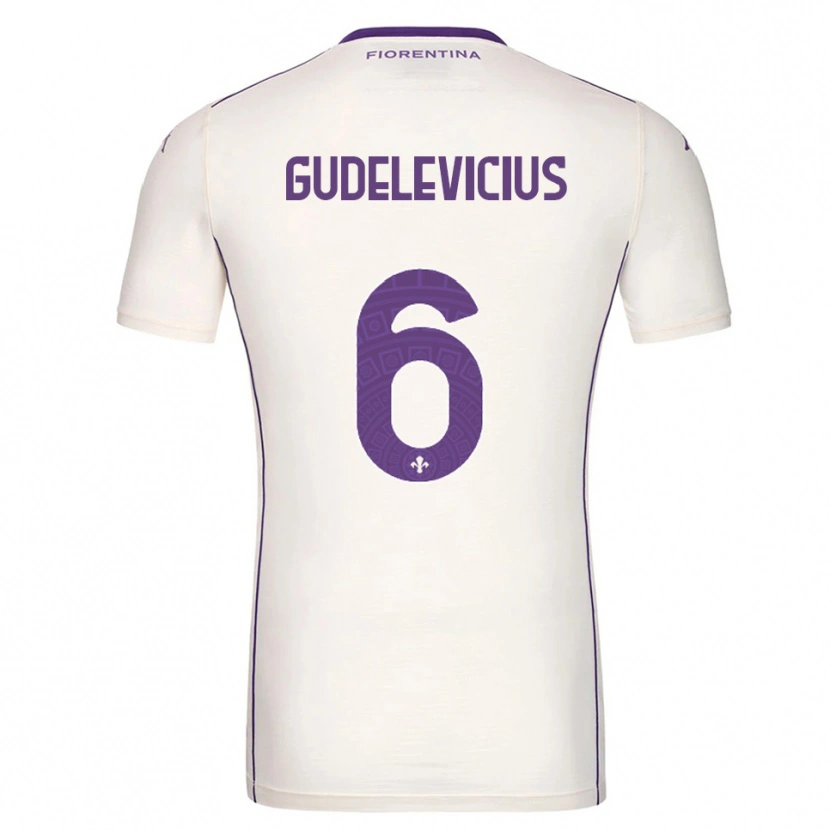 Danxen Criança Camisola Ernestas Gudelevičius #6 Branco Roxo Vermelho Alternativa 2025/26 Camisa Brasil