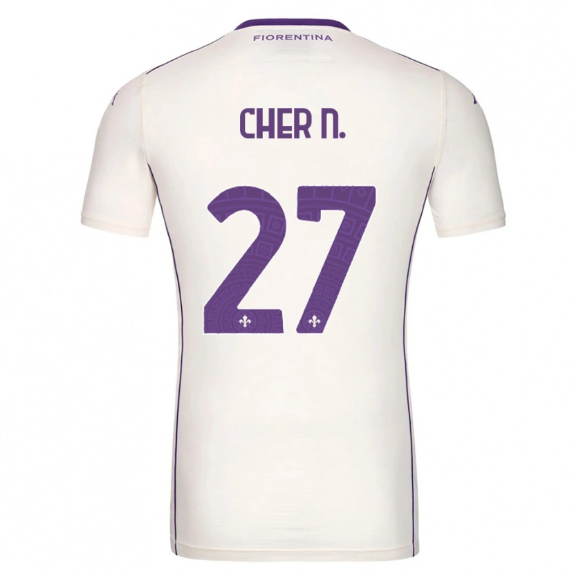 Danxen Criança Camisola Cher Ndour #27 Branco Roxo Vermelho Alternativa 2025/26 Camisa Brasil