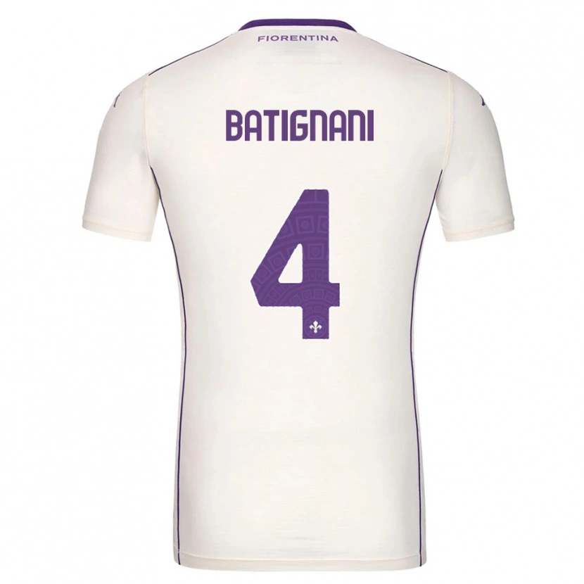 Danxen Criança Camisola Francesco Batignani #4 Branco Roxo Vermelho Alternativa 2025/26 Camisa Brasil
