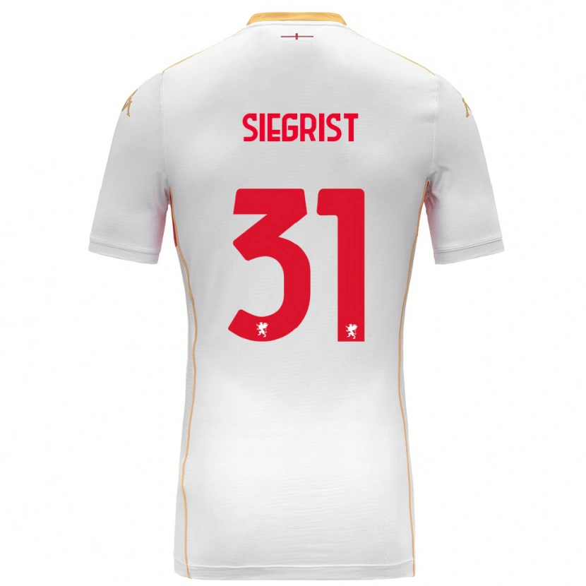 Danxen Criança Camisola Benjamin Siegrist #31 Branco Vermelho Alternativa 2025/26 Camisa Brasil