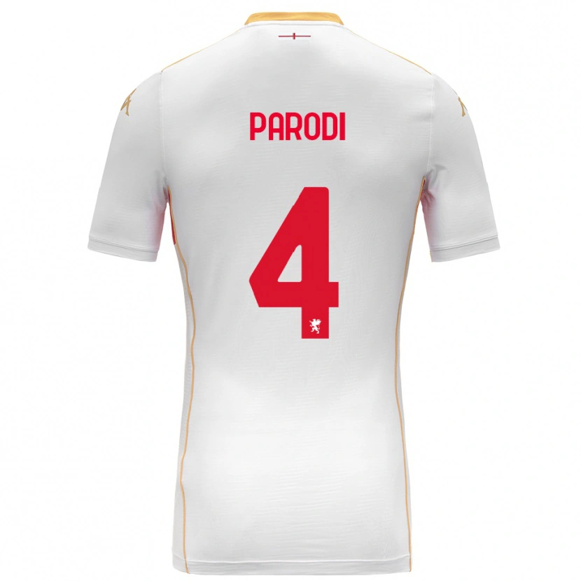 Danxen Criança Camisola Leonardo Parodi #4 Branco Vermelho Alternativa 2025/26 Camisa Brasil