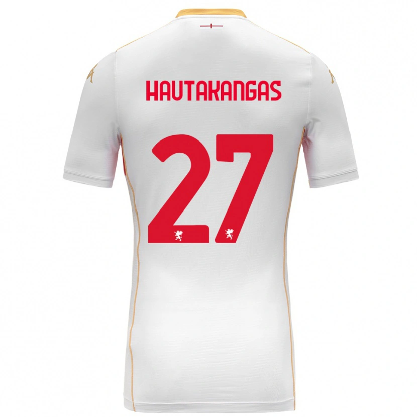 Danxen Criança Camisola Pietu Hautakangas #27 Branco Vermelho Alternativa 2025/26 Camisa Brasil