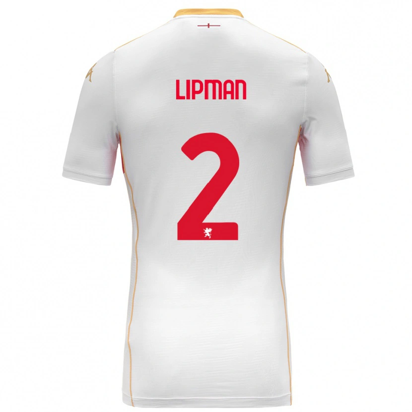 Danxen Criança Camisola Emma Lipman #2 Branco Vermelho Alternativa 2025/26 Camisa Brasil