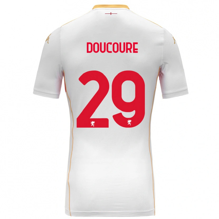 Danxen Criança Camisola Mamedi Doucouré #29 Branco Vermelho Alternativa 2025/26 Camisa Brasil