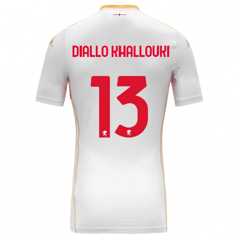 Danxen Criança Camisola Siaka Diallo Khallouki #13 Branco Vermelho Alternativa 2025/26 Camisa Brasil