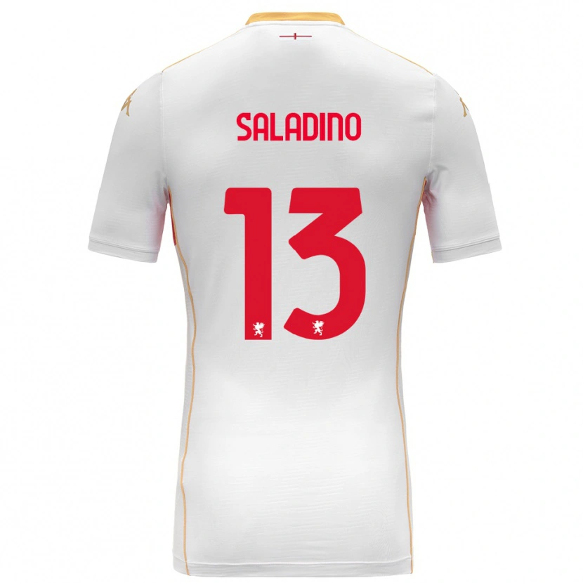 Danxen Criança Camisola Luca Saladino #13 Branco Vermelho Alternativa 2025/26 Camisa Brasil