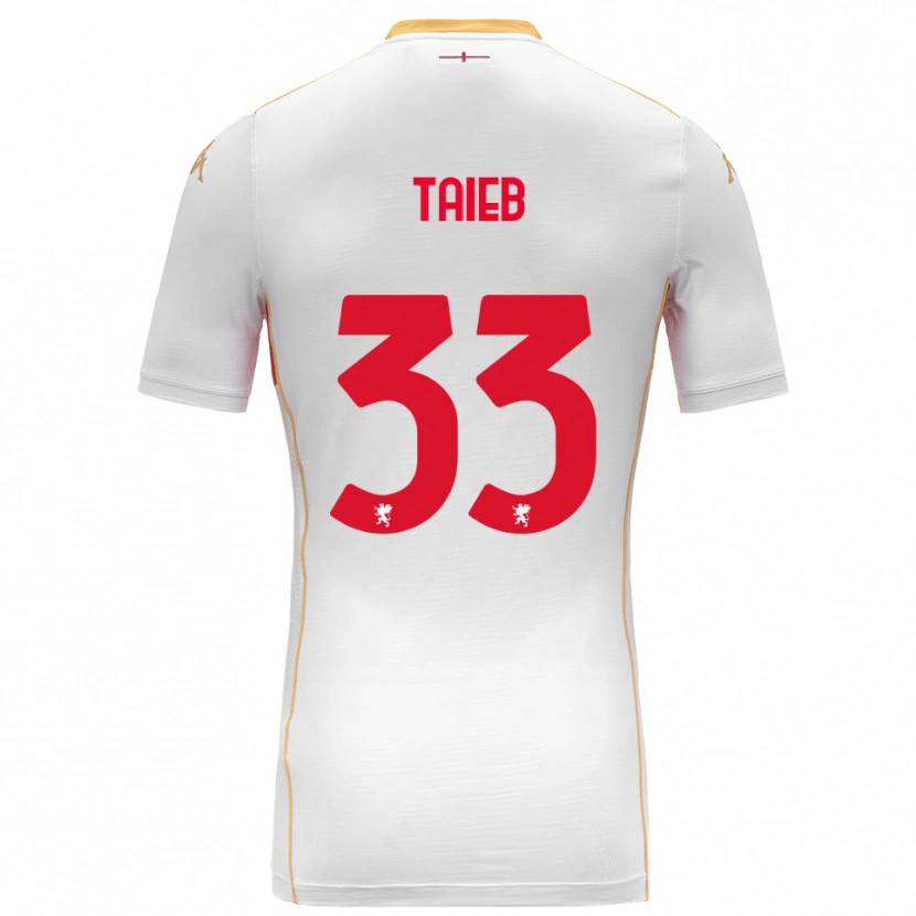 Danxen Criança Camisola Chad Taieb #33 Branco Vermelho Alternativa 2025/26 Camisa Brasil