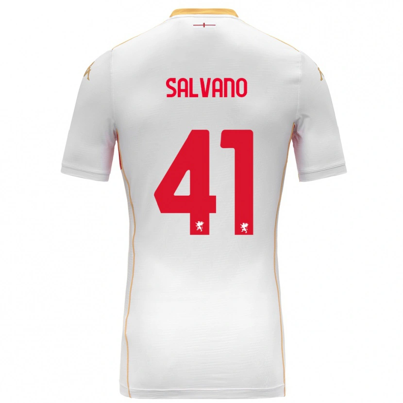 Danxen Criança Camisola Daniele Salvano #41 Branco Vermelho Alternativa 2025/26 Camisa Brasil