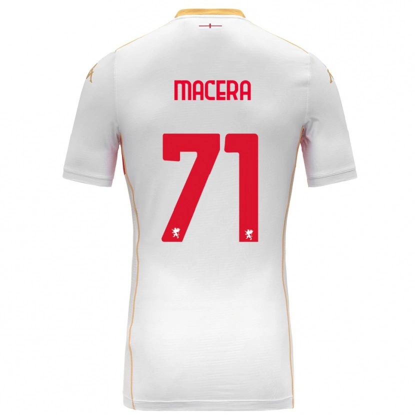 Danxen Criança Camisola Matilde Macera #71 Branco Vermelho Alternativa 2025/26 Camisa Brasil