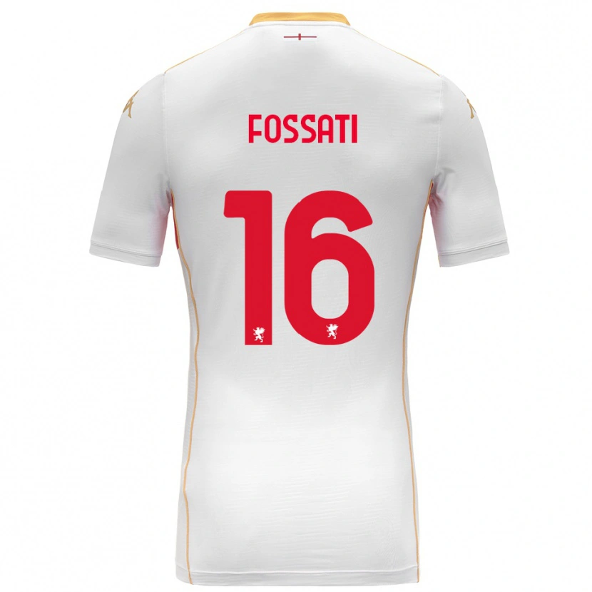 Danxen Criança Camisola Daniel Fossati #16 Branco Vermelho Alternativa 2025/26 Camisa Brasil