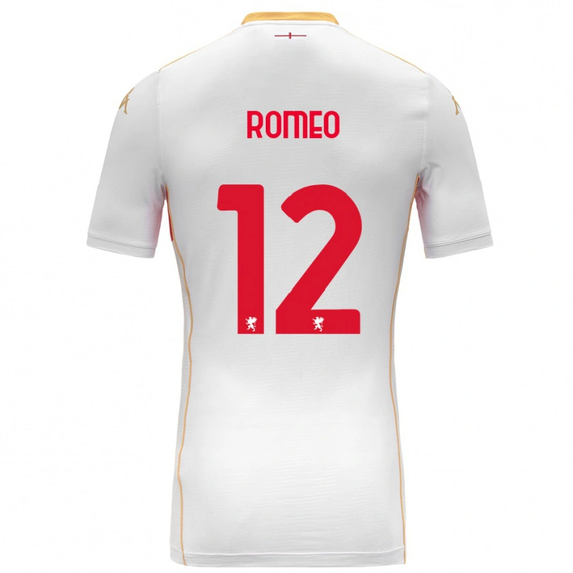Danxen Criança Camisola Emanuele Romeo #12 Branco Vermelho Alternativa 2025/26 Camisa Brasil