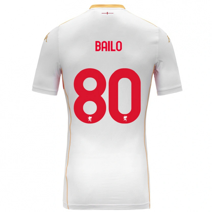 Danxen Criança Camisola Giorgio Bailo #80 Branco Vermelho Alternativa 2025/26 Camisa Brasil