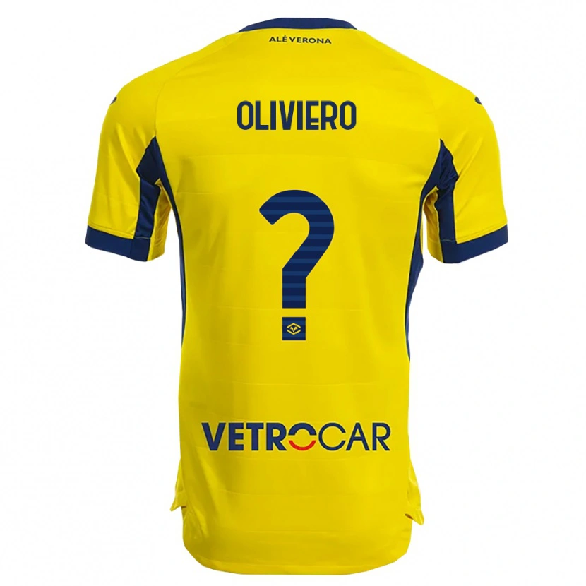 Danxen Criança Camisola Davide Oliviero #0 Amarelo Marinho Alternativa 2025/26 Camisa Brasil