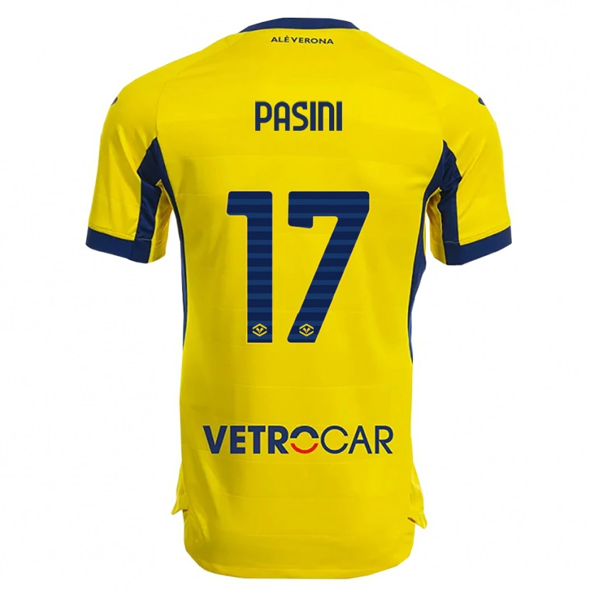 Danxen Criança Camisola Veronica Pasini #17 Amarelo Marinho Alternativa 2025/26 Camisa Brasil