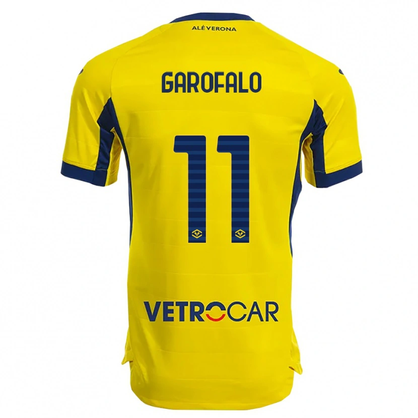 Danxen Criança Camisola Lorenzo Garofalo #11 Amarelo Marinho Alternativa 2025/26 Camisa Brasil