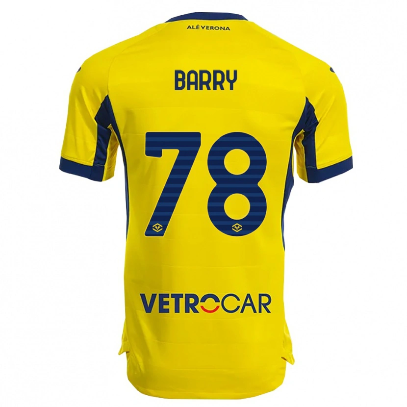 Danxen Criança Camisola Oumar Barry #78 Amarelo Marinho Alternativa 2025/26 Camisa Brasil