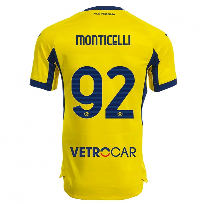 Danxen Criança Camisola Luca Monticelli #92 Amarelo Marinho Alternativa 2025/26 Camisa Brasil