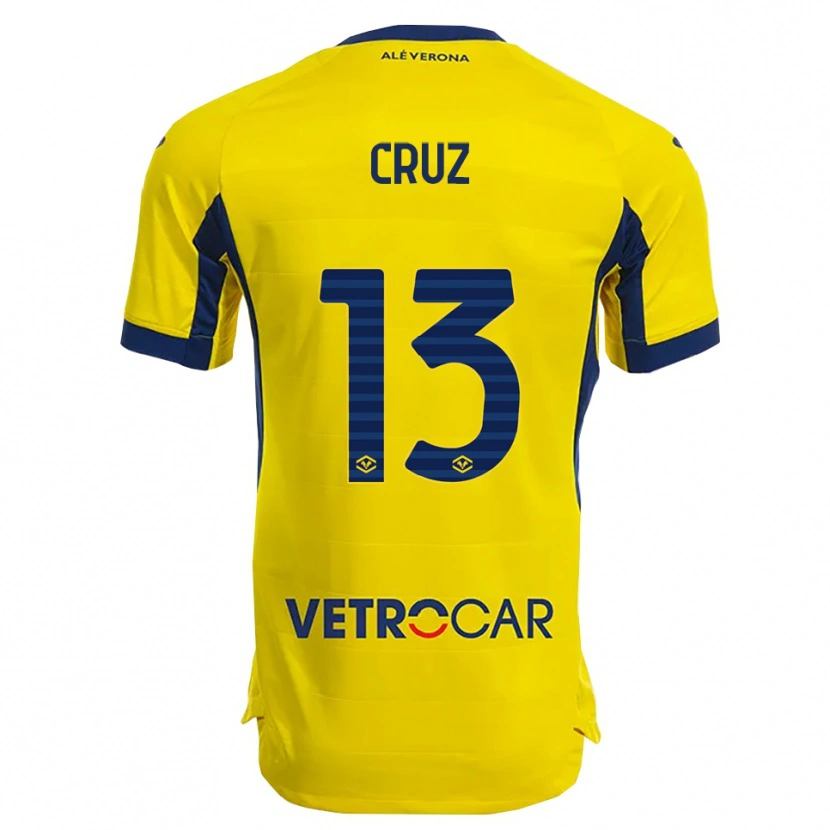 Danxen Criança Camisola Juan Manuel Cruz #13 Amarelo Marinho Alternativa 2025/26 Camisa Brasil