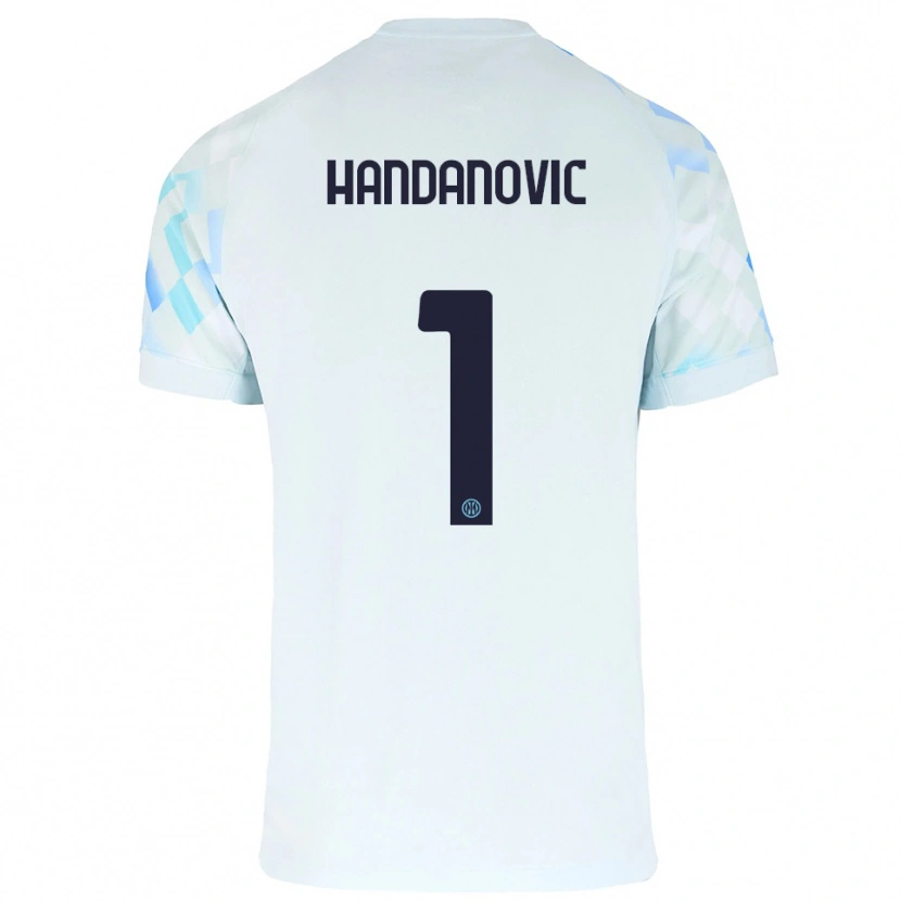 Danxen Criança Camisola Samir Handanovic #1 Branco Azul Alternativa 2025/26 Camisa Brasil