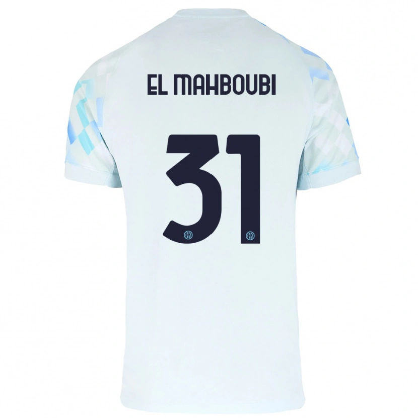 Danxen Criança Camisola Anas El Mahboubi #31 Branco Azul Alternativa 2025/26 Camisa Brasil