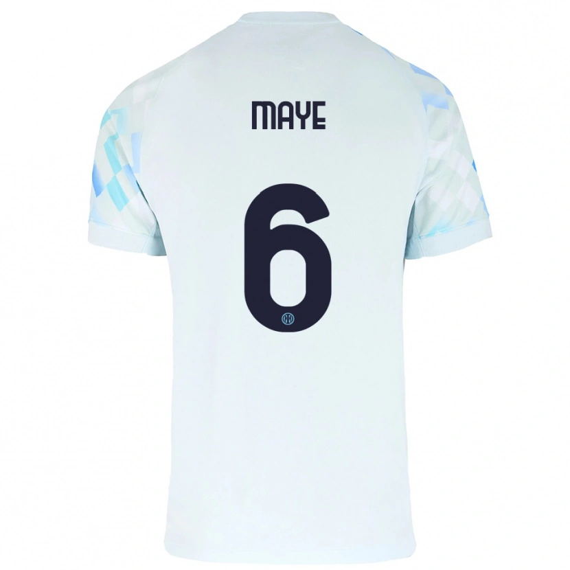 Danxen Criança Camisola Yvan Maye #6 Branco Azul Alternativa 2025/26 Camisa Brasil