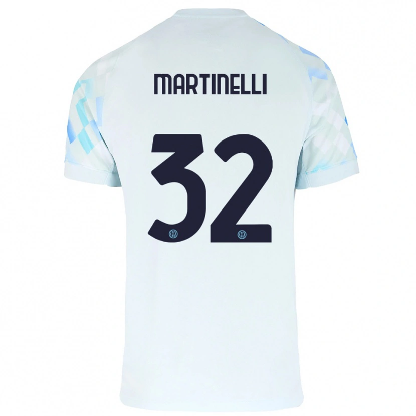 Danxen Criança Camisola Matilde Martinelli #32 Branco Azul Alternativa 2025/26 Camisa Brasil