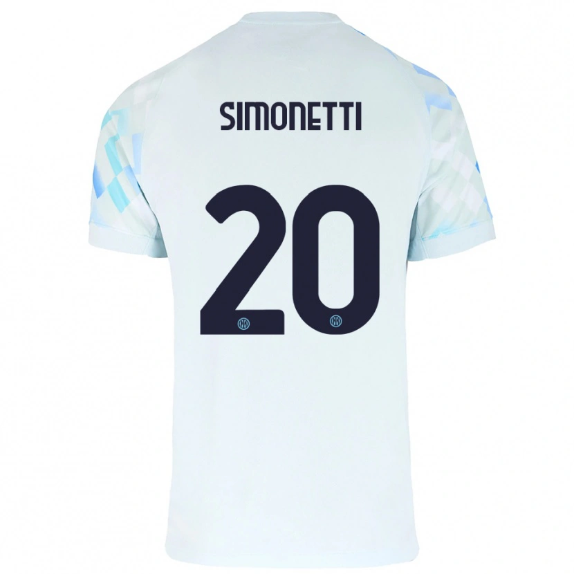 Danxen Criança Camisola Flaminia Simonetti #20 Branco Azul Alternativa 2025/26 Camisa Brasil