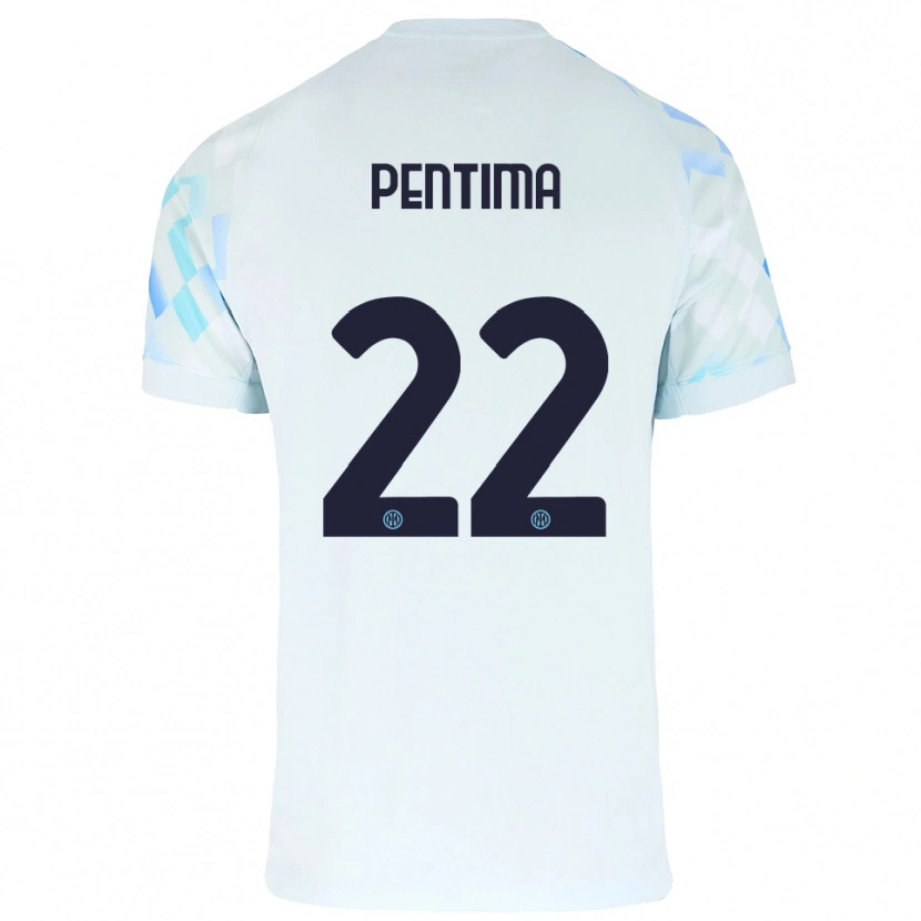 Danxen Criança Camisola Alessandro Pentima #22 Branco Azul Alternativa 2025/26 Camisa Brasil