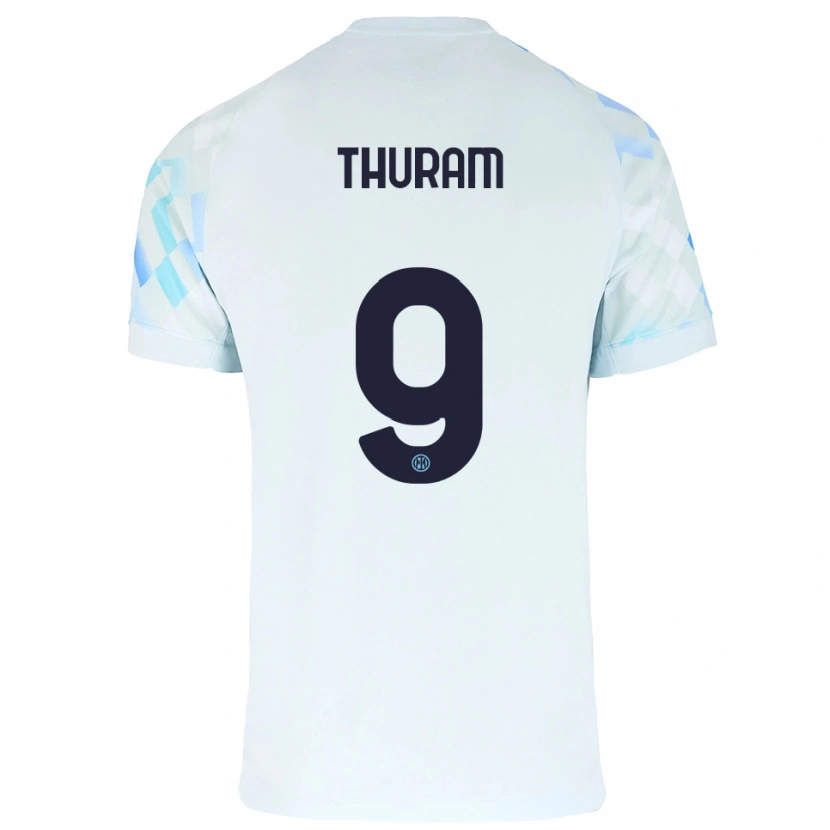 Danxen Criança Camisola Marcus Thuram #9 Branco Azul Alternativa 2025/26 Camisa Brasil